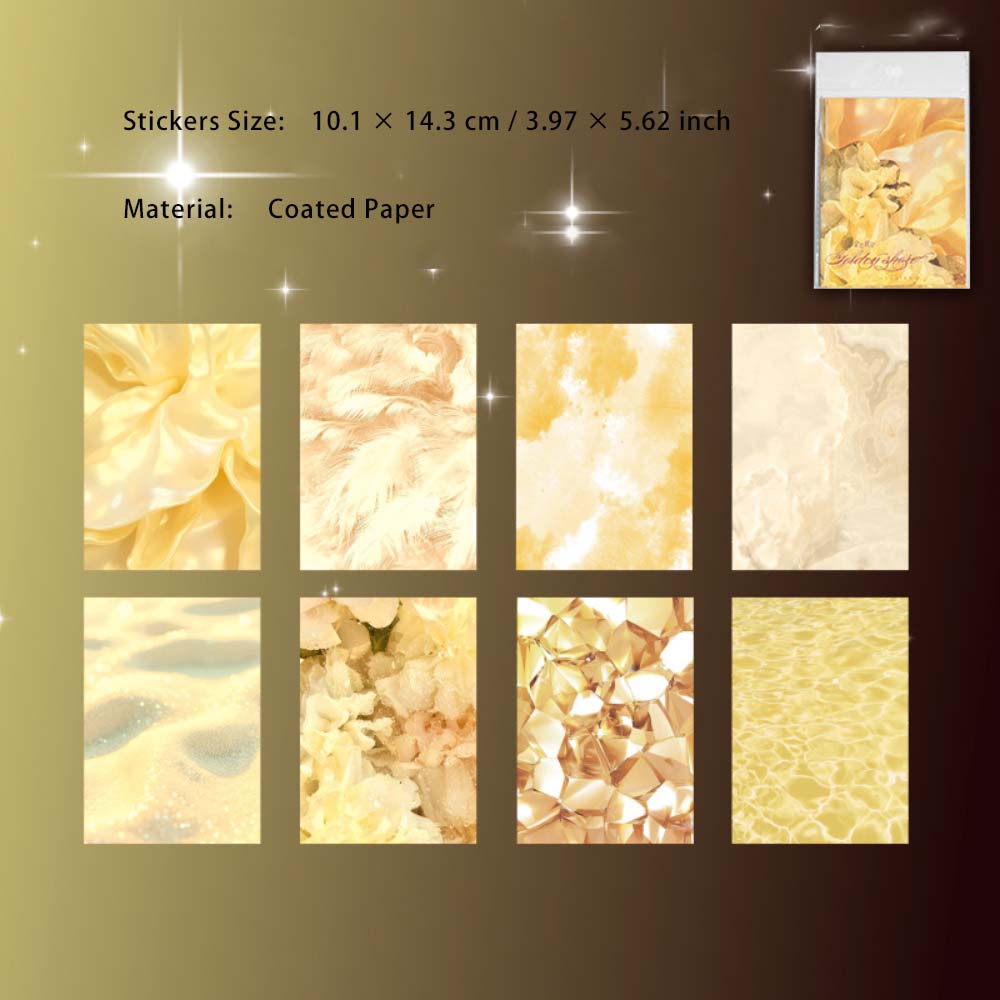 16 Sheets Light Art Theme Stickers LGRM