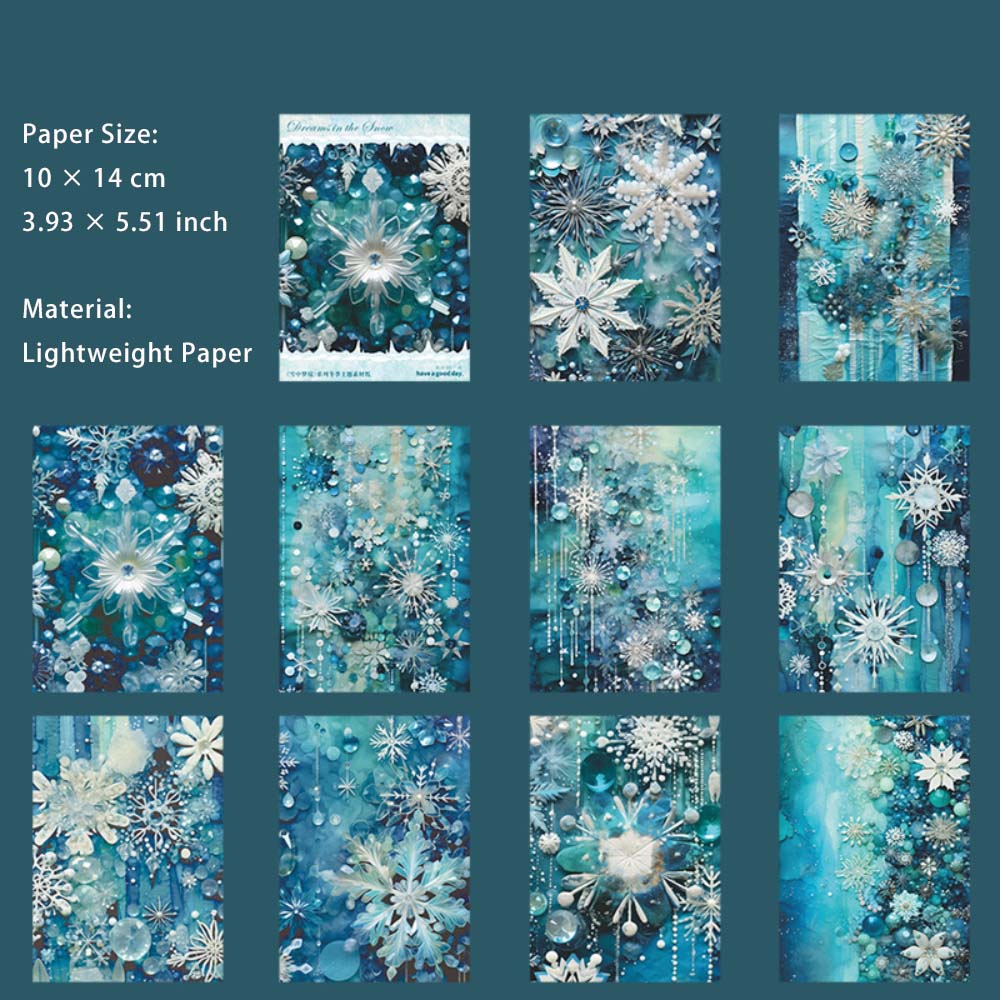 30 Sheets Winter Theme Scrapbook Paper XZMJ