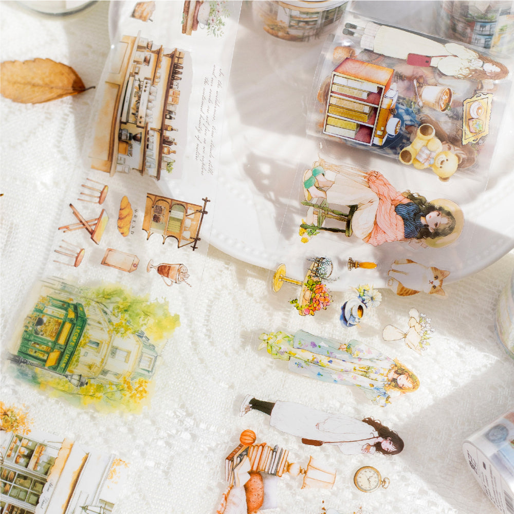 1 Roll Pre-cut Travel PET Stickers Tape YGSM