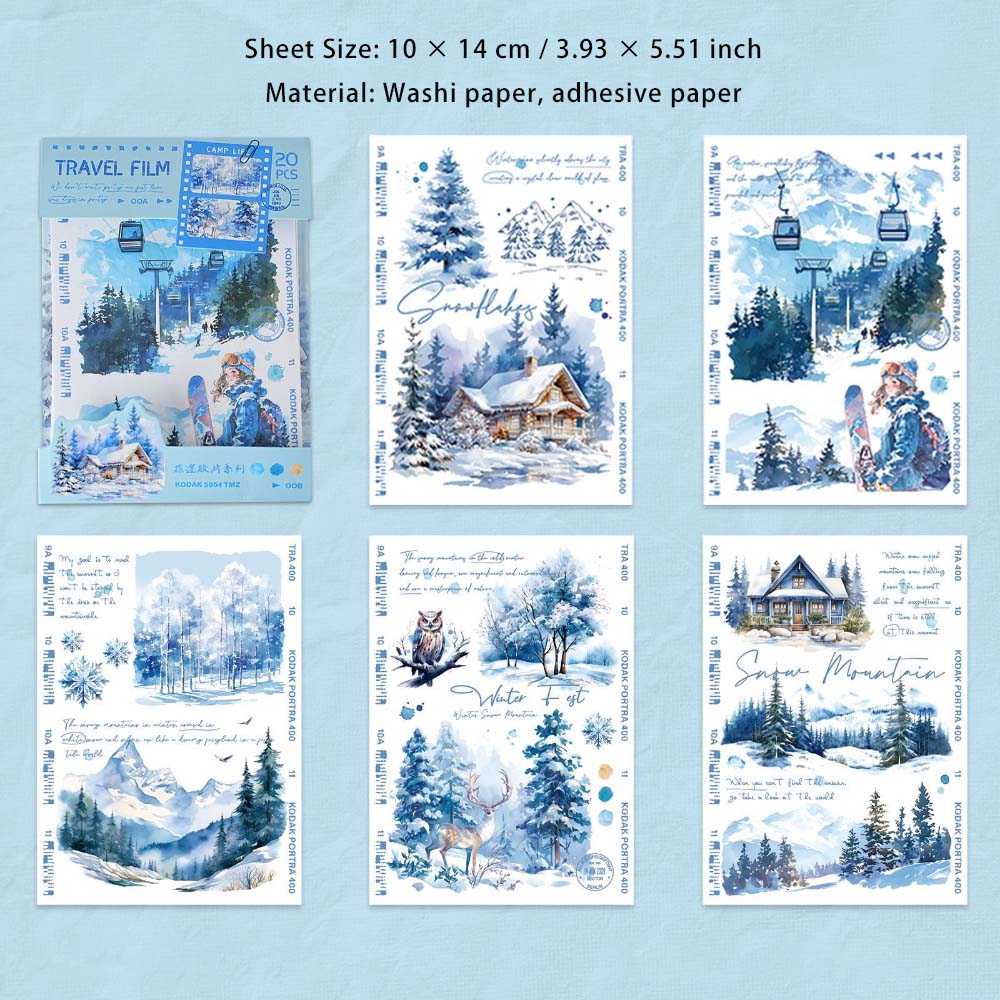 20 Sheets Landscape Stickers LTJP