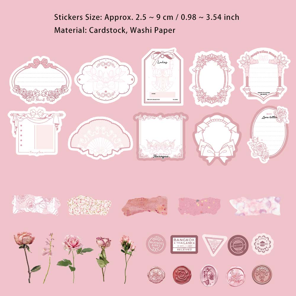 30 Pcs Notepad and Washi Stickers Kit DMFS