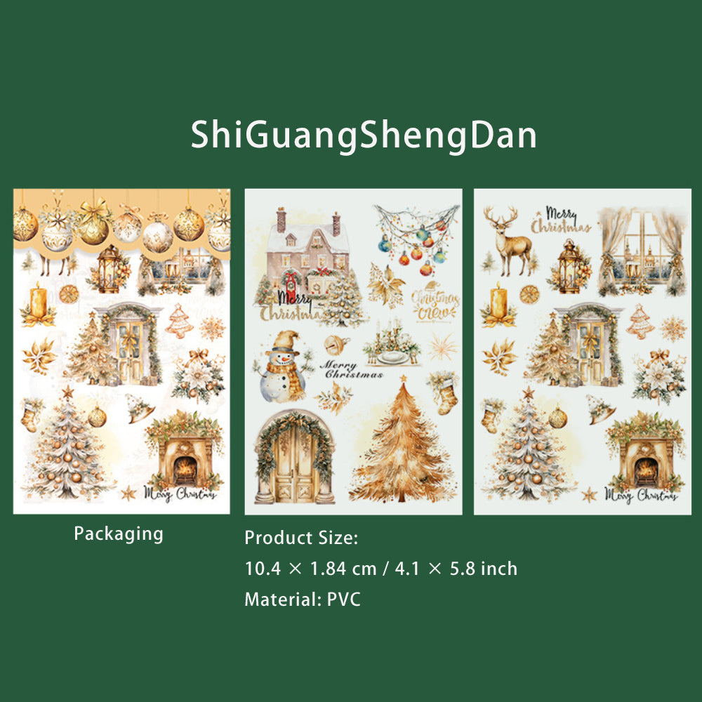 2 Sheets Christmas PVC Transfer Stickers SDPD