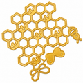 Honeycomb Bee Scrapbook Cutting Dies on pure white background
