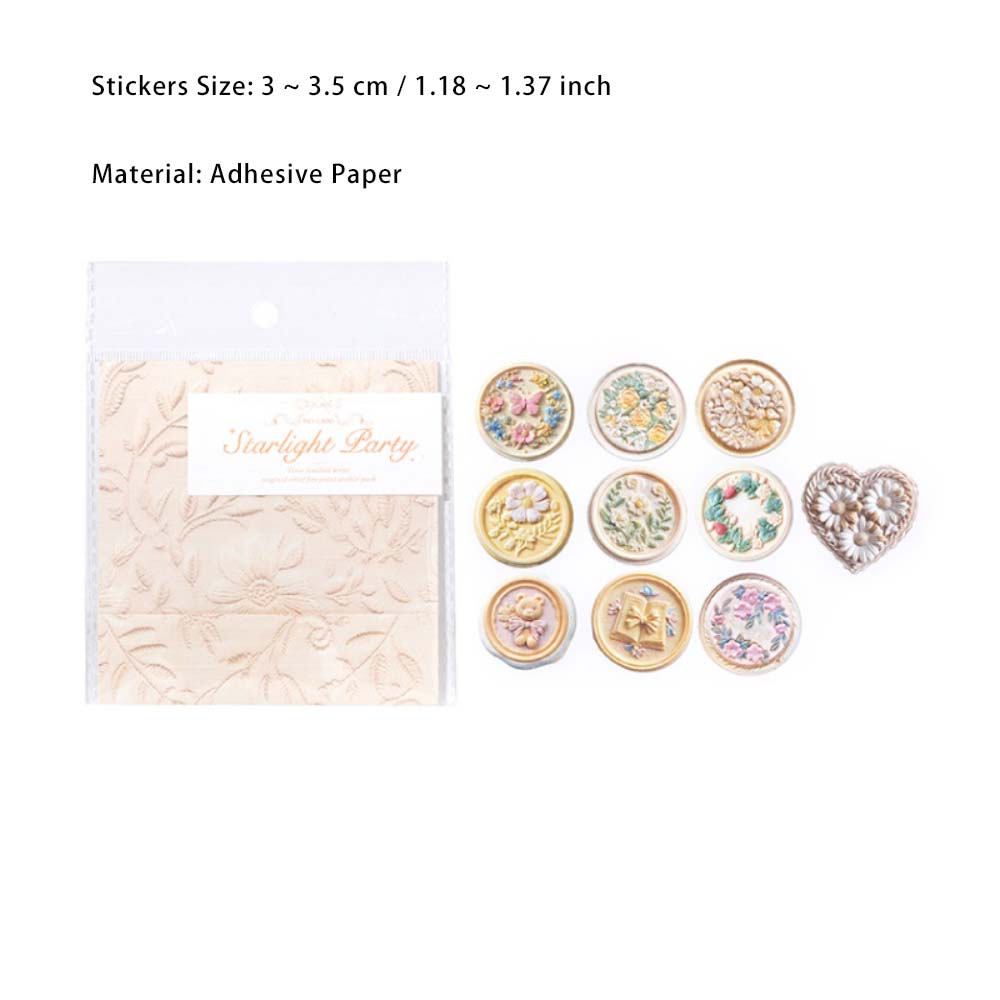 20 Pcs Vintage Wax Seal Stickers SGXX