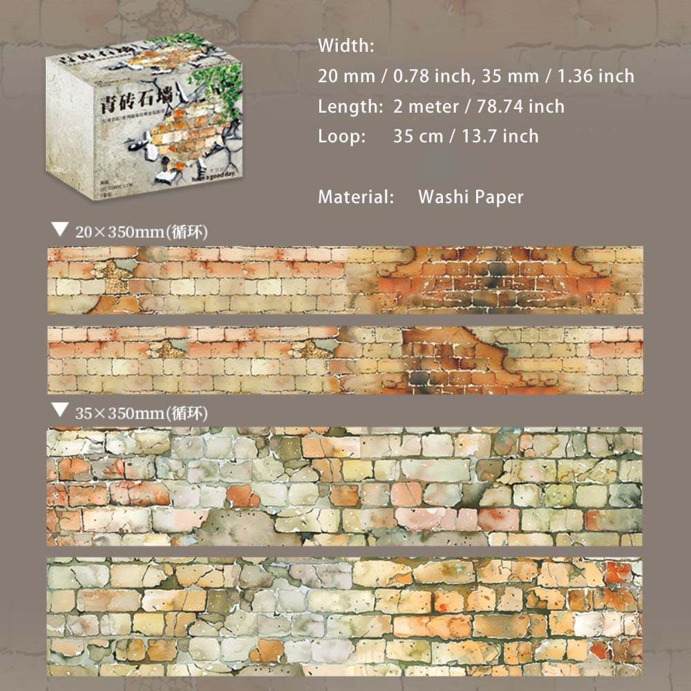 2 Rolls Wall Washi Tapes Set HZQQ
