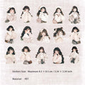 15 Pcs Fashion Girl PET Stickers YNYGDJJ