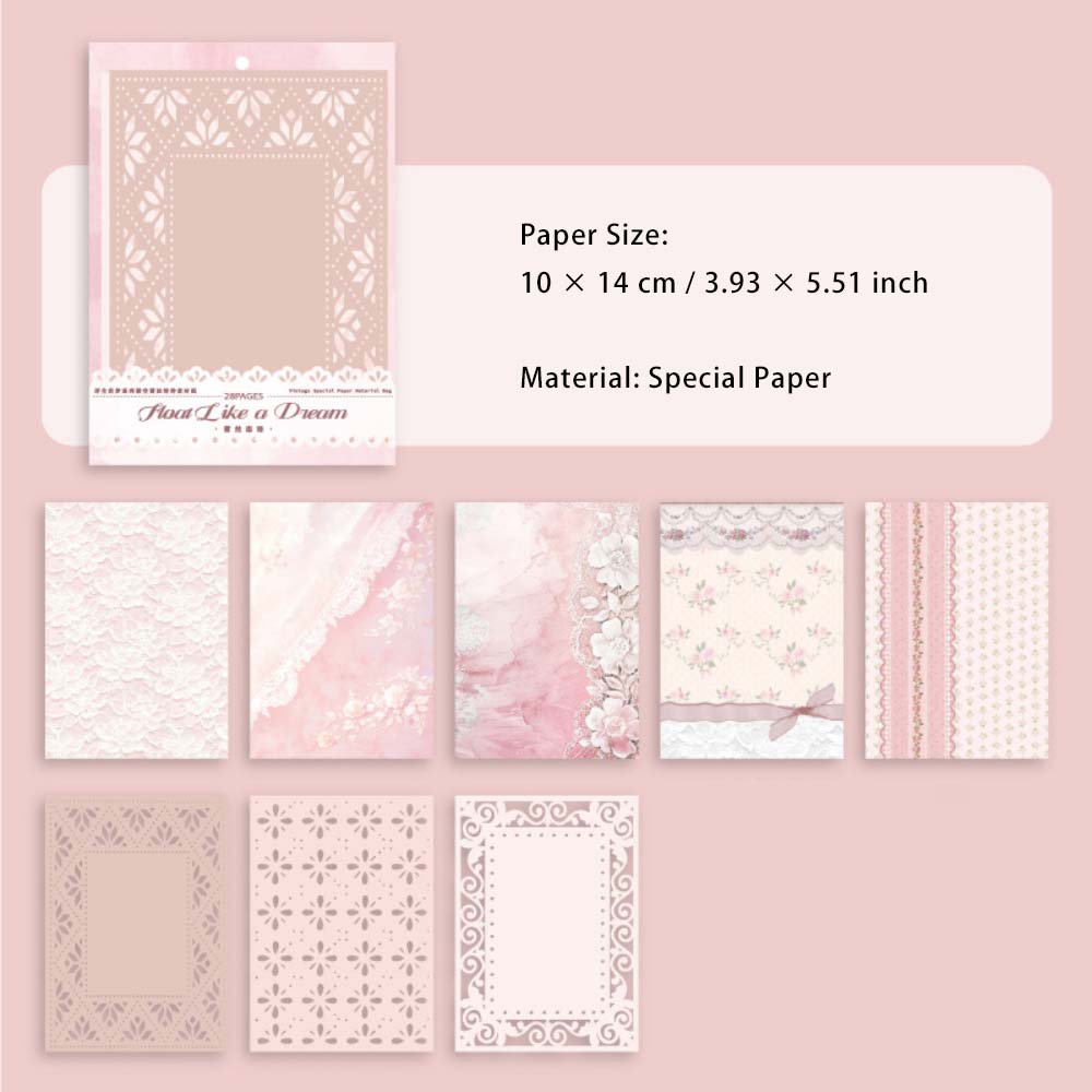 28 Sheets Vintage Scrapbook Paper FSRM