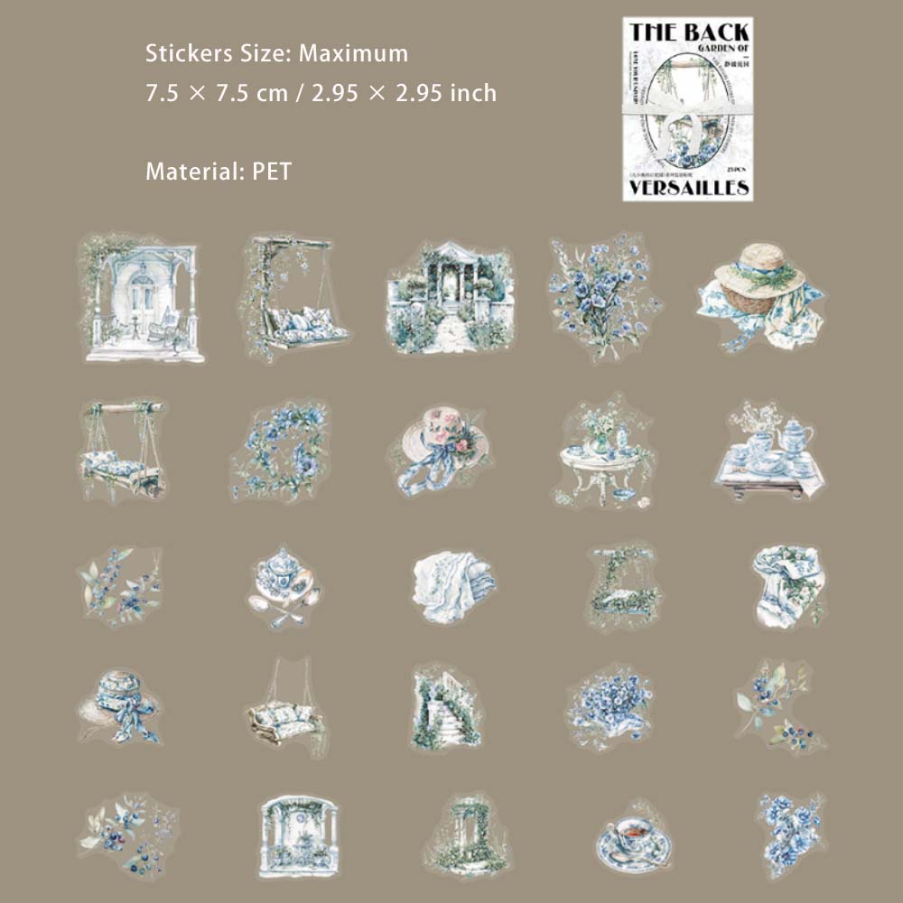 25 Pcs Garden PET Stickers FESHHY