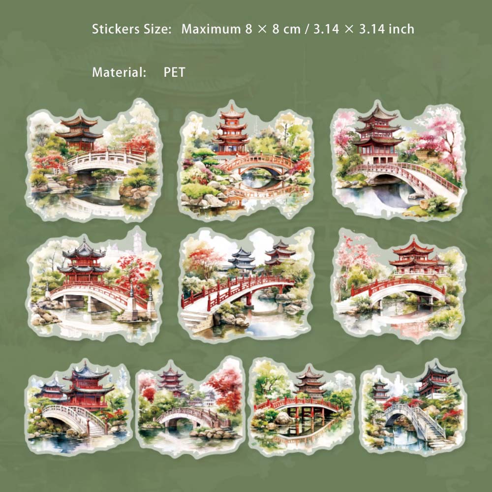 Paperbloom 20 Pcs Seasonal Landscape PET Stickers TYSS