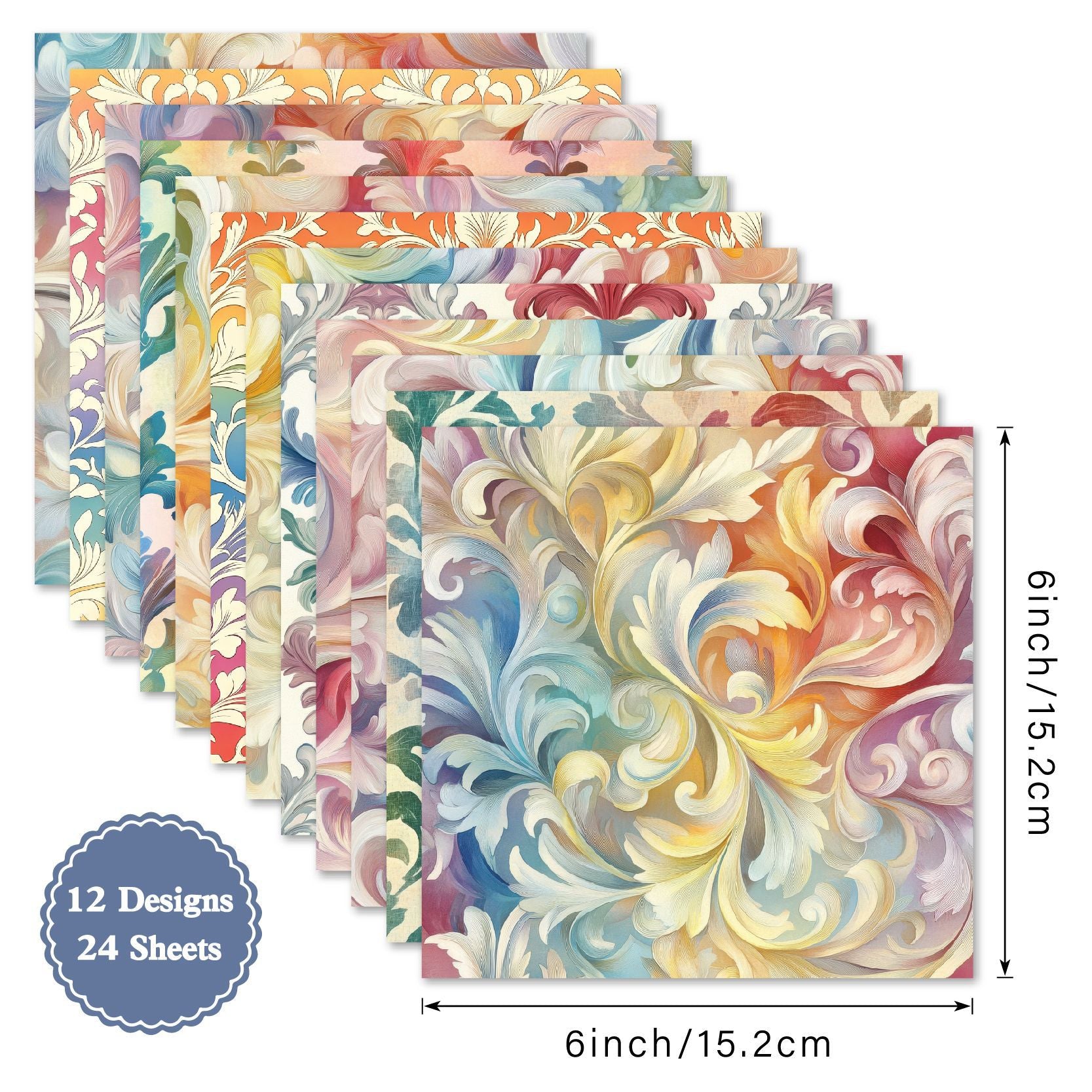 Damask paper pad craft and collage inspiration