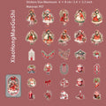 60 Pcs Christmas PET Stickers with Collection Box SDXZ
