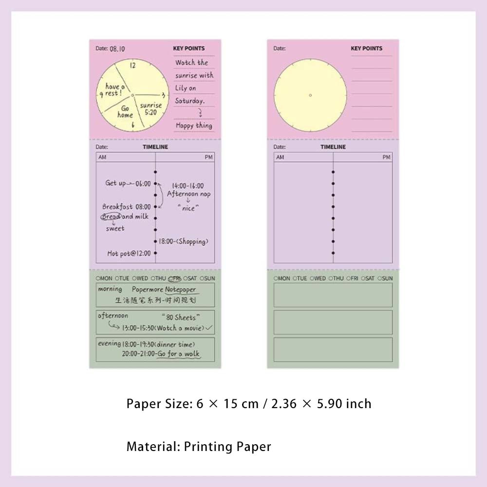 80 Pcs Planner Notepad Paper SHSB