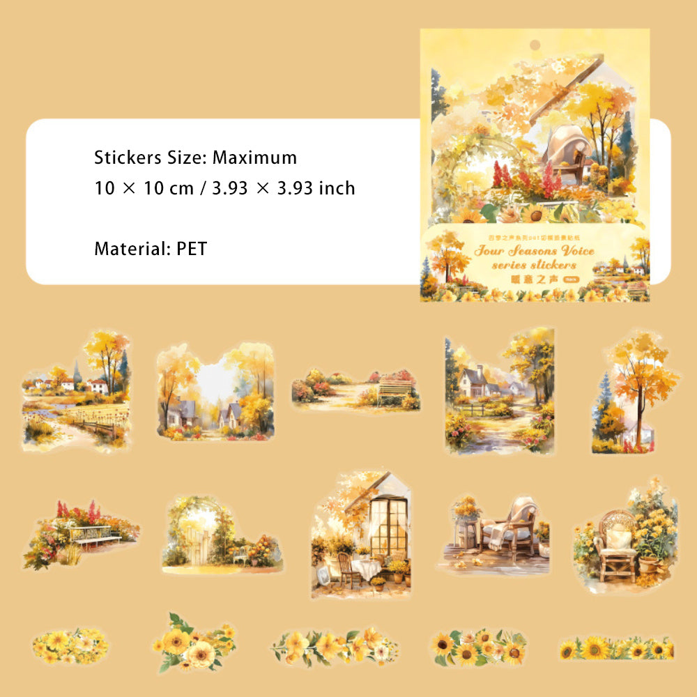 15 Pcs Seasonal PET Stickers SJZS