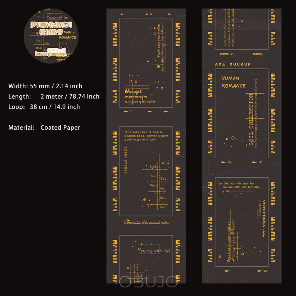 1 Roll Die-cut Film Theme Tape MHJJJ