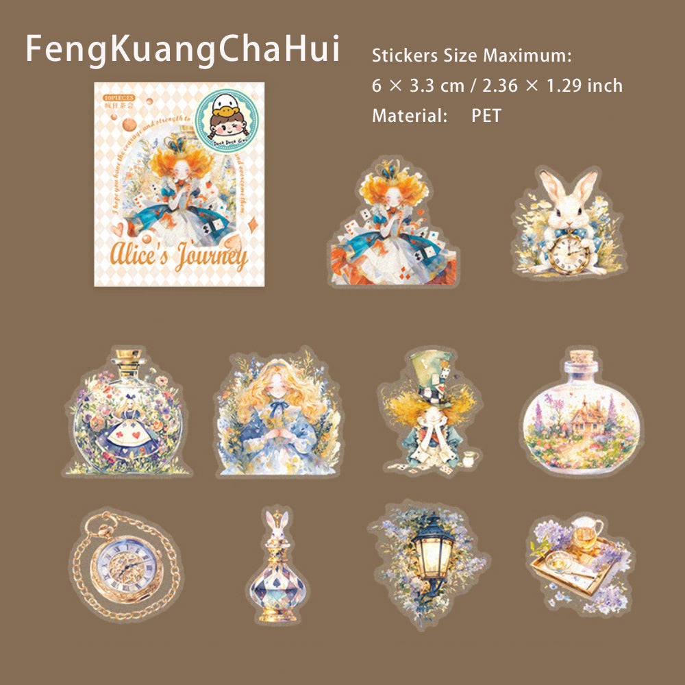 10 Pcs Alisi PET Stickers ALSZL