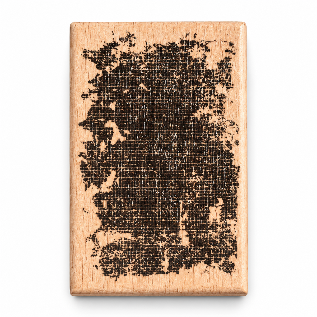 Distressed Woven Texture Wooden Stamp on a white background