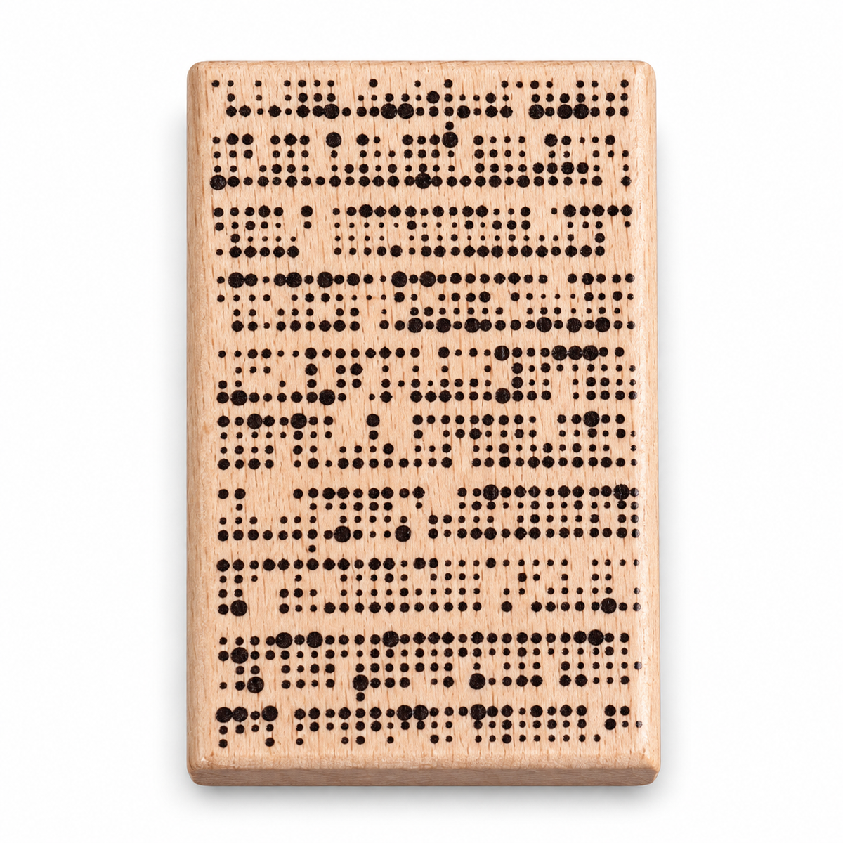 Dotted Pattern Wooden Stamp on a white background