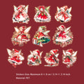 10 Pcs Christmas Elf PET Stickers SDJXJL