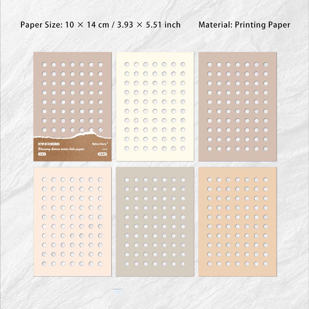 10 Sheets Cutout Scrapbook Paper ZMXL