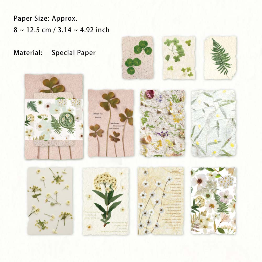 30 Pcs Floral Embossed Scrapbook Paper YZHY