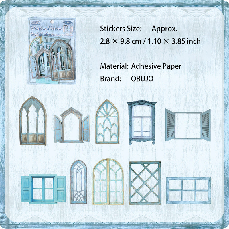 10 Pcs Cutout Windows Stickers YYDC