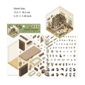 3 Sheets 3D Effect Room PET Stickers NFHX