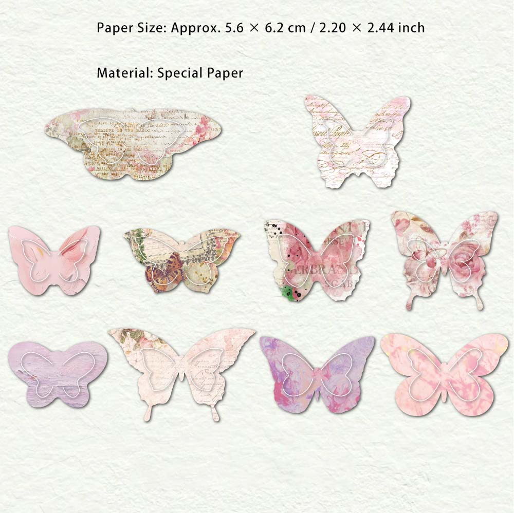 20 Pcs 3D Butterfly Scrapbook Paper DYXL