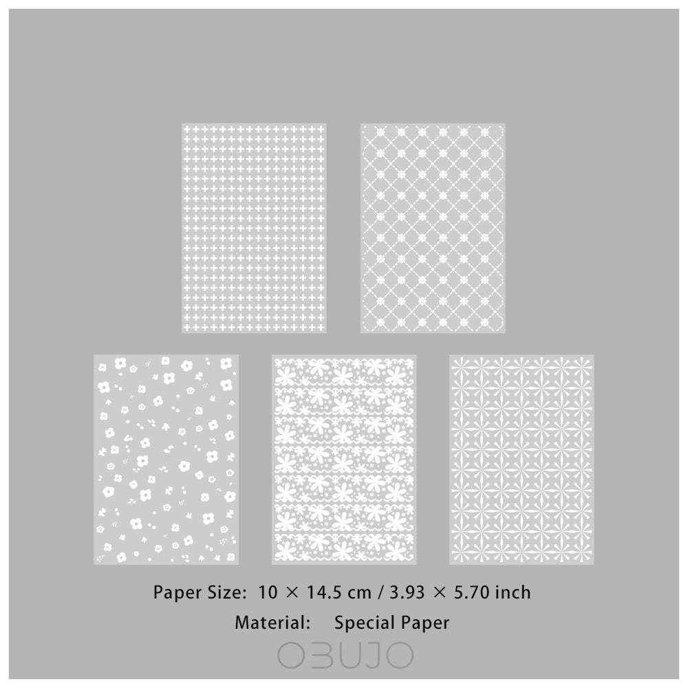 10pcs Emobossed Journal Paper WGXL