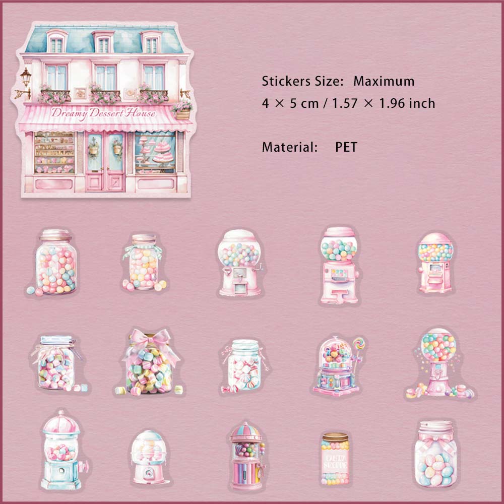 10 Pcs Dessert PET Stickers MHTPW