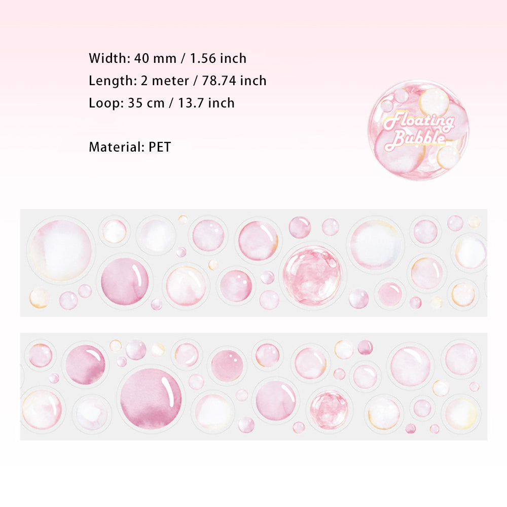 1 Roll Diecut Bubble PET Stickers Tape PFPP