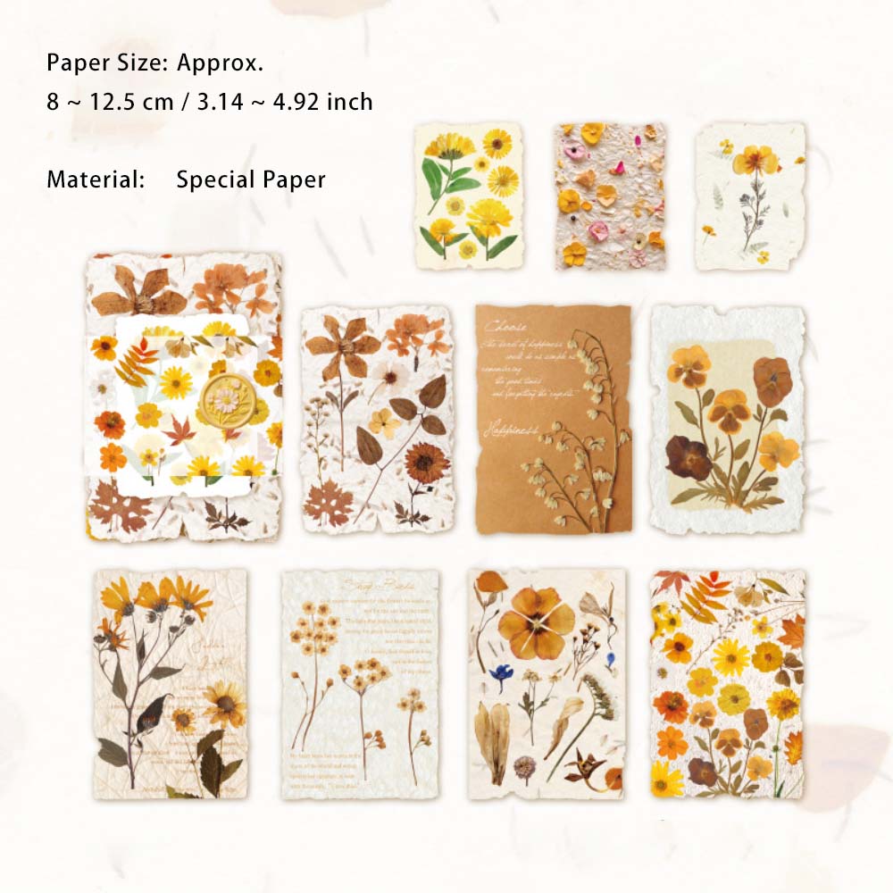 30 Pcs Floral Embossed Scrapbook Paper YZHY