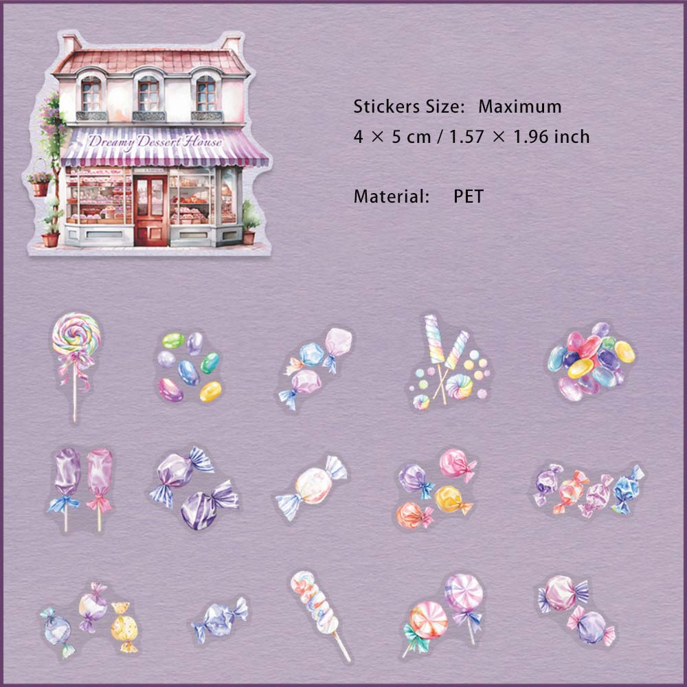 10 Pcs Dessert PET Stickers MHTPW