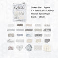 50 Pcs Fabric Theme Stickers LSBY