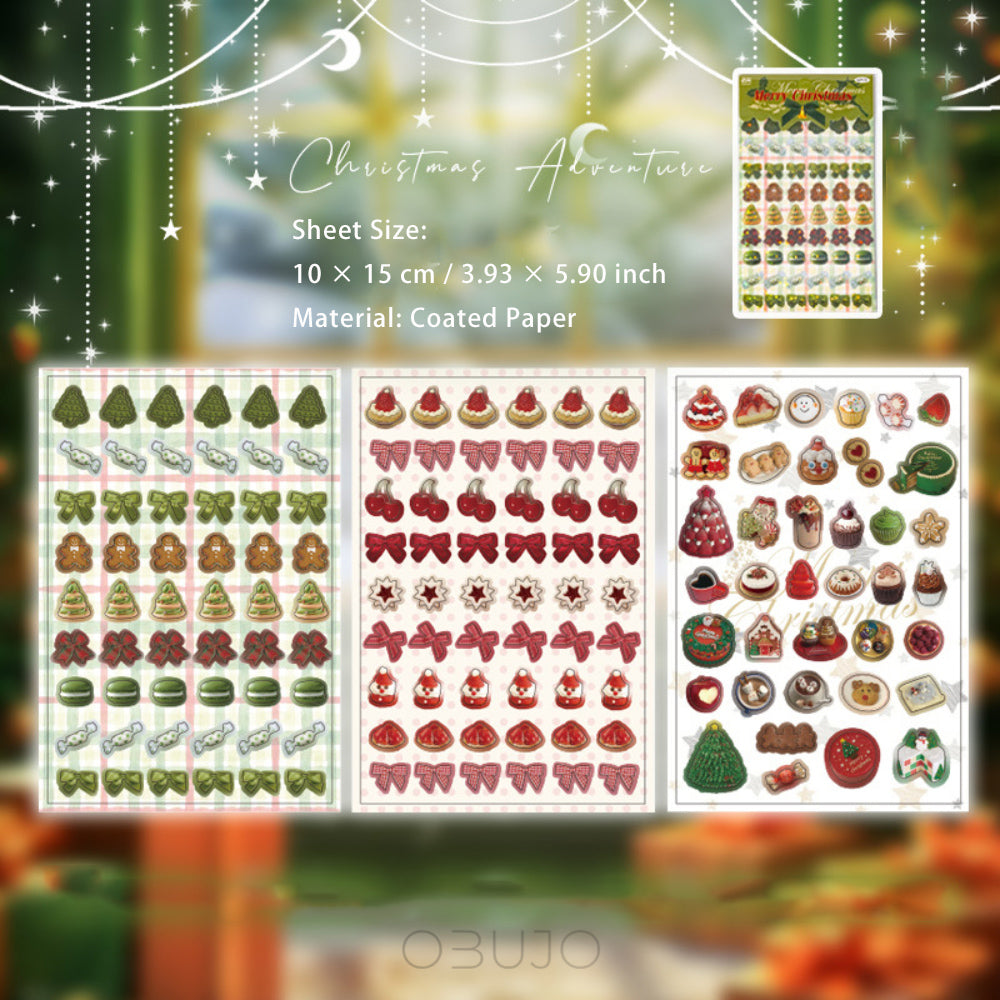 6 Sheets Christmas Stickres Book SDQY