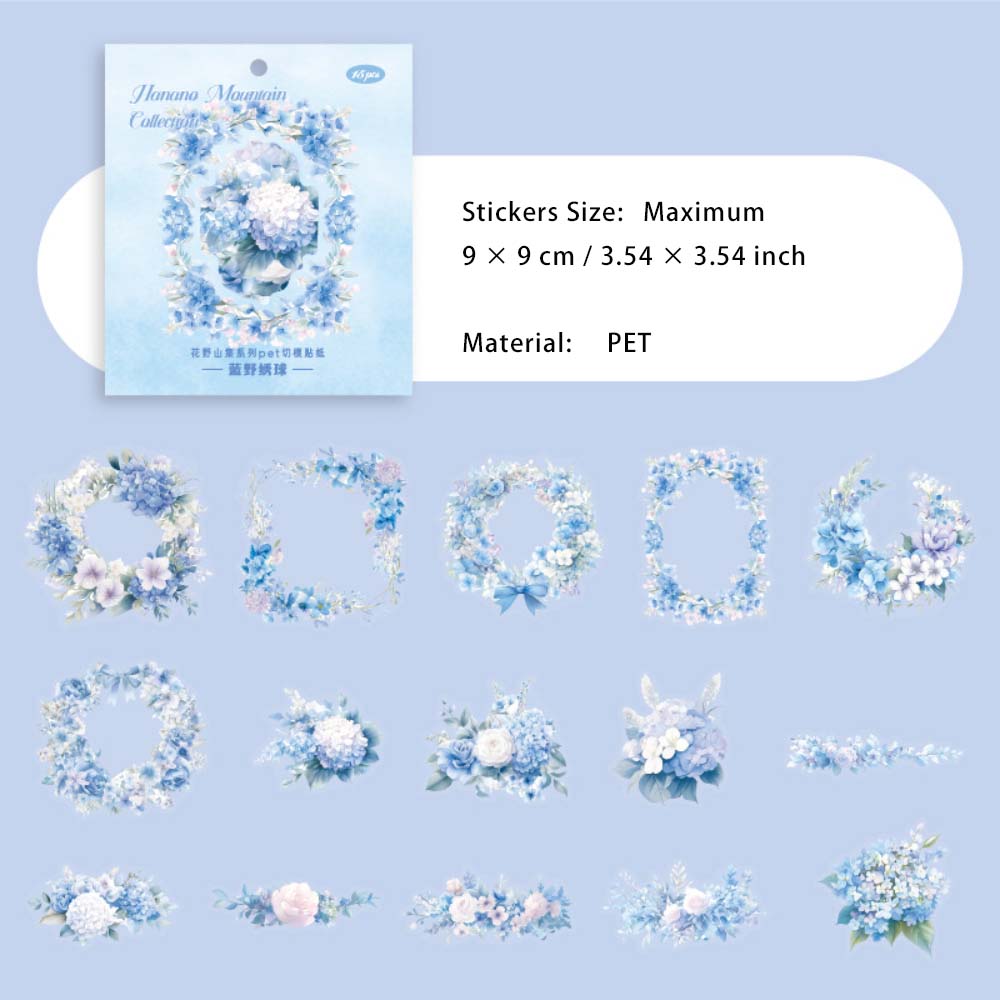 15 Pcs Flower Theme PET Stickers HYSJ