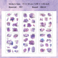 6 Sheets Watercolor Splash PET Stickers CXLG