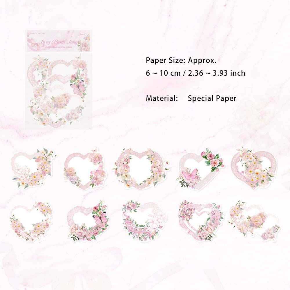 10 Pcs Lace Floral Notepad Paper HYLS