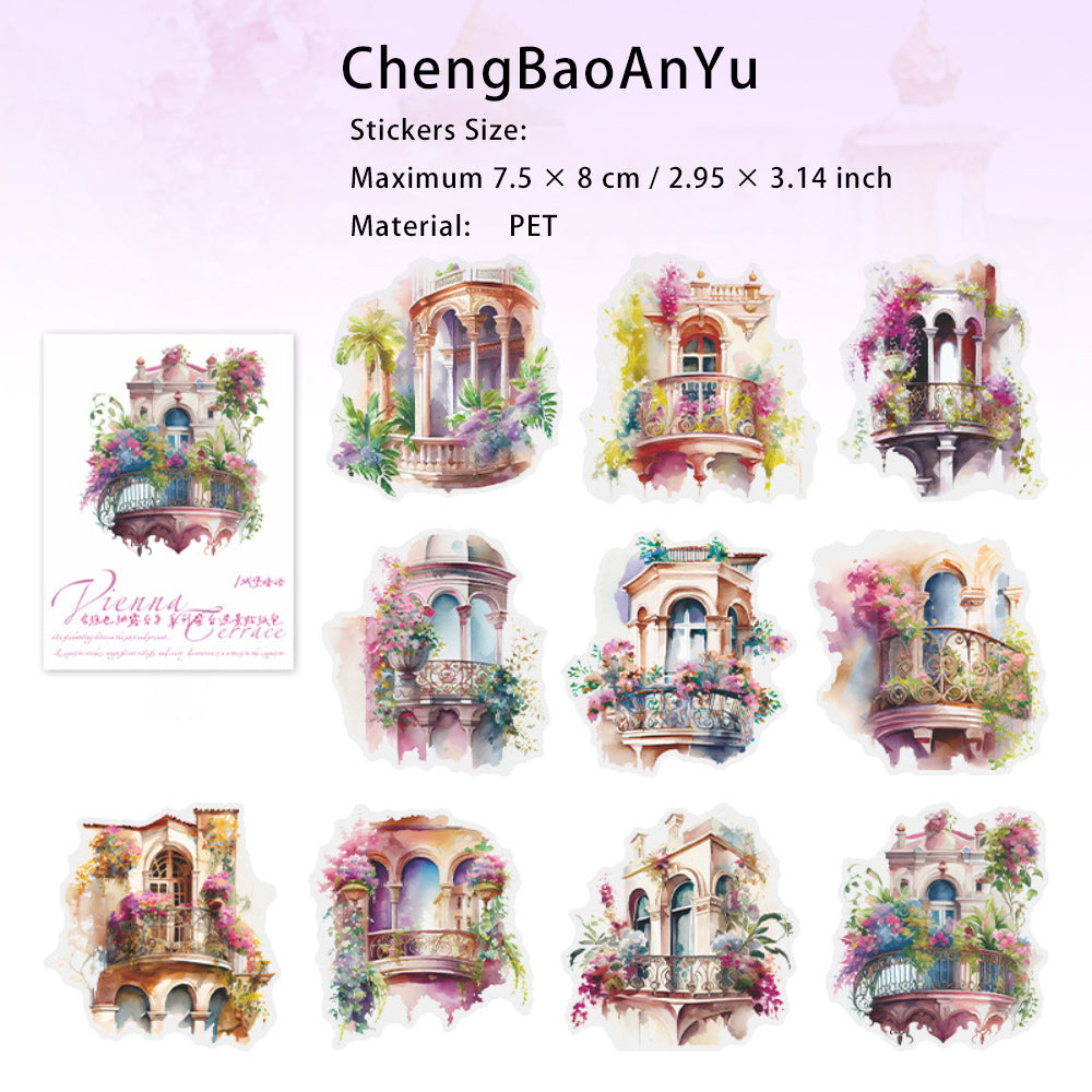 10 Pcs Garden Wall PET Stickers HYLT