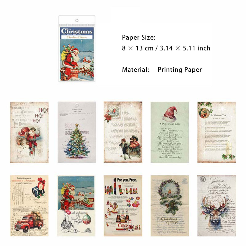 50 Sheets Christmas Themed Scrapbook Paper SDHLS