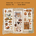 3 Sheets Coffee Theme Transfer Stickers KFSJ