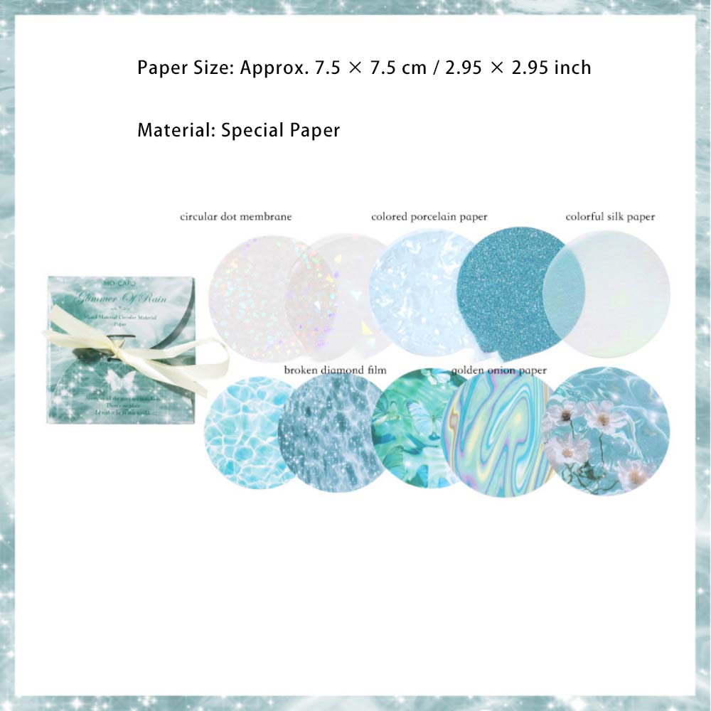 25 Sheets Round Scrapbook Paper ZJXH