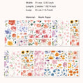 1 Roll Flower Theme Pre-cut Washi Stickers Tape HJQM