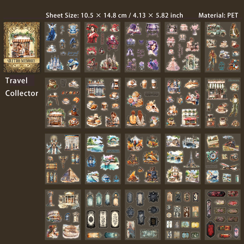 28 Sheets PET Stickers Book FGJY