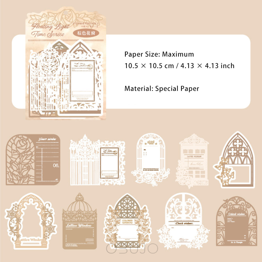 10 Sheets Cutout Scrapbook Paper FGXQ