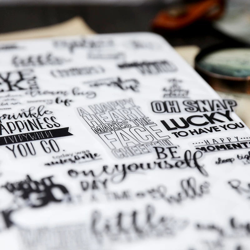 English motivational quote self-adhesive vellum scrapbook stickers 3