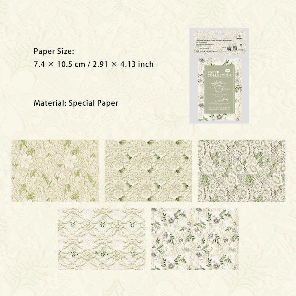 15 Sheets Floral Scrapbook Notebook Paper ZSSC