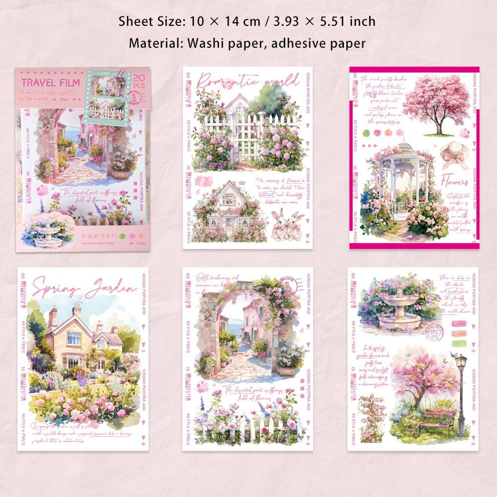 20 Sheets Landscape Stickers LTJP