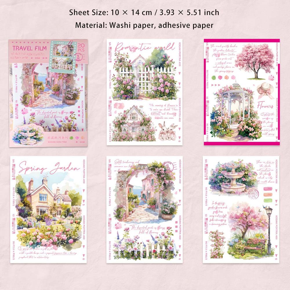 20 Sheets Landscape Stickers LTJP