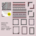 20 Pcs Vintage Border Frame Cardstock Stickers ZSJPZ
