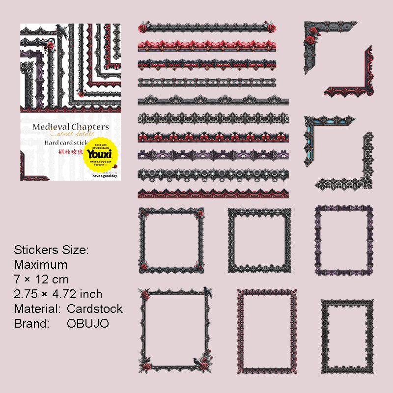 Box Frame Sticker Obujo 20 Pcs Vintage Border Frame Cardstock Stickers ZSJPZ are perfect ...